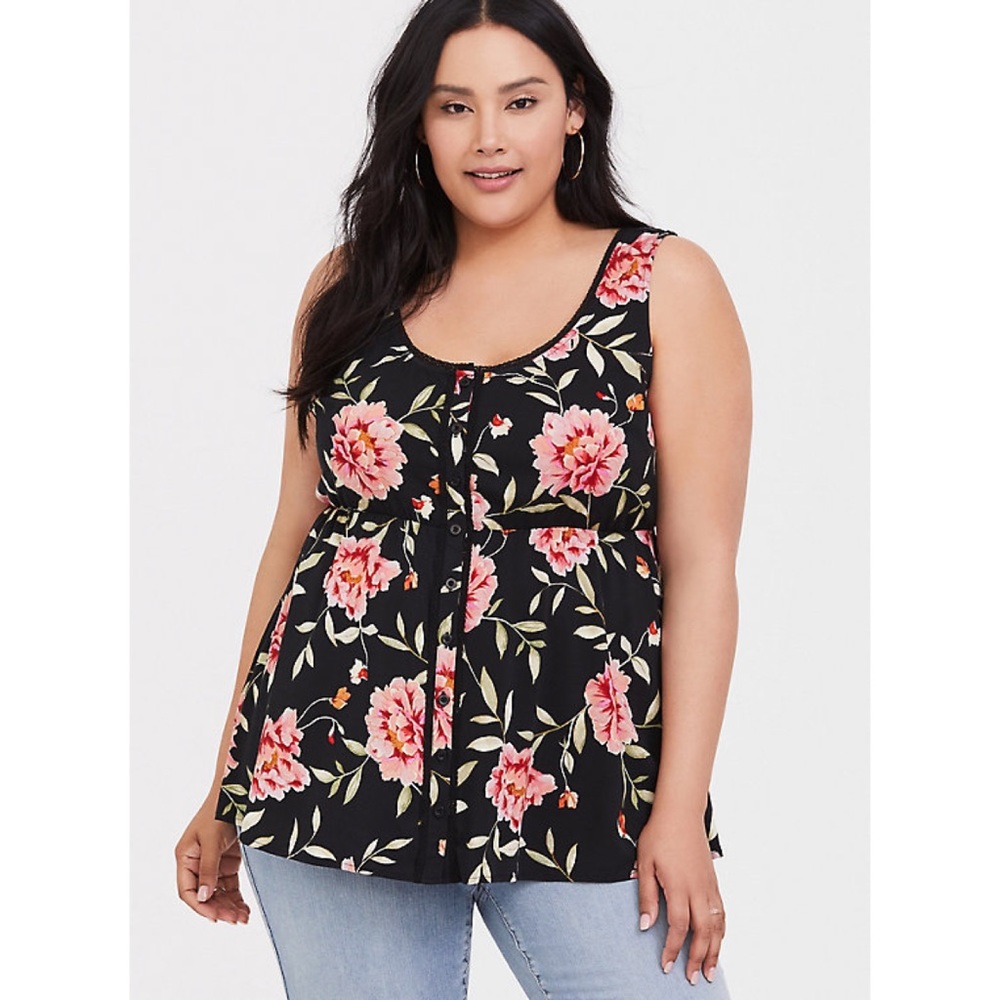 CHALLIS BABYDOLL TANK